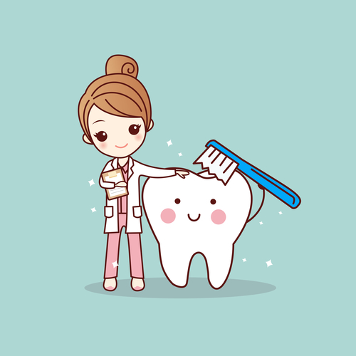 Dentist and tooth