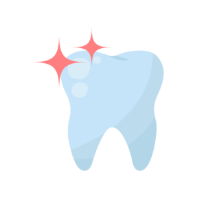 Sparkling tooth illustration symbolizing LA Dental in Los Angeles, offering smile makeovers, dental implants, IV sedation, wisdom teeth removal, Invisalign, and biomimetic dentistry